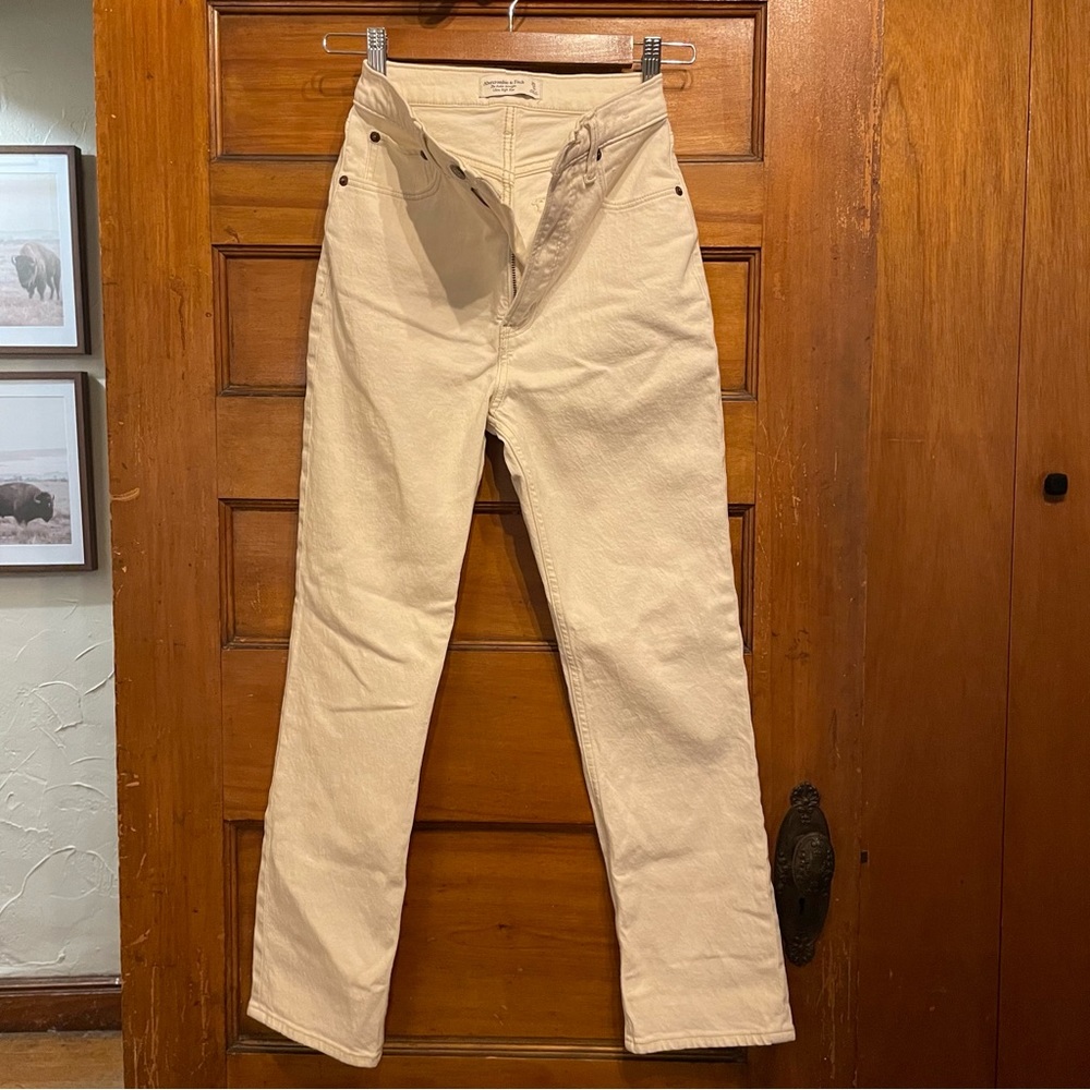 Abercrombie ankle straight jeans size 25